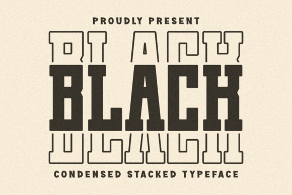 Black Stacked: Bold Typography for Modern Designers