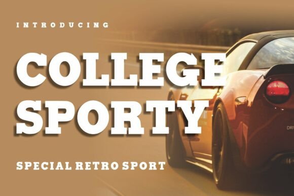 College Sporty – A Bold Retro Athletic Font