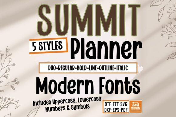 Elevate Your Designs with the Summit Planner Font Bundle