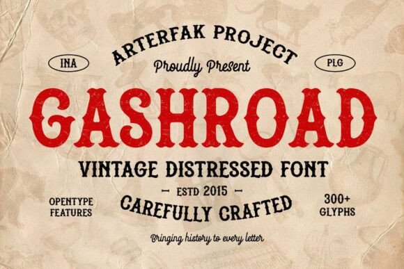 Gashroad: A Versatile Vintage Font for Modern Design Projects