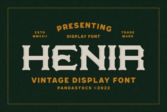 Henir: A Vintage Western Typeface for Authentic Design