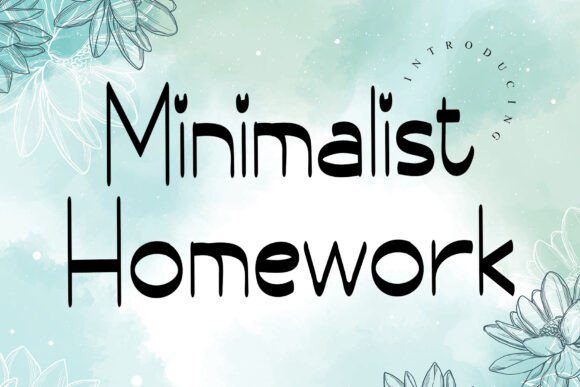 Minimalist Homework: The Elegant Font for Creative and Professional Projects