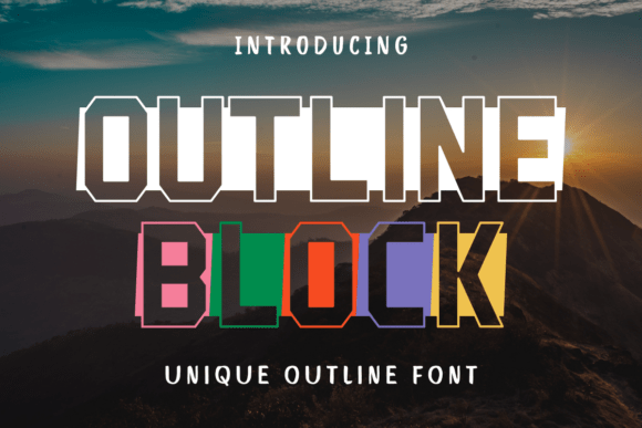 Outline Block: A Bold, Sporty Font for Impactful Typography
