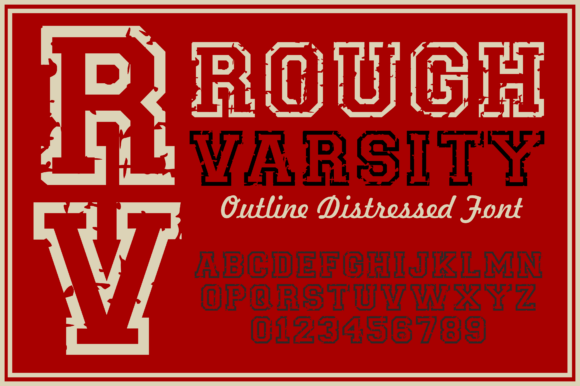 Rough Varsity: A Bold Font with Athletic Flair