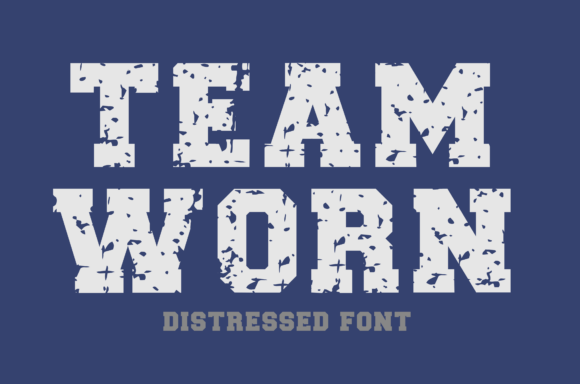 Team Worn: A Bold, Vintage Font for Sports and Creative Projects