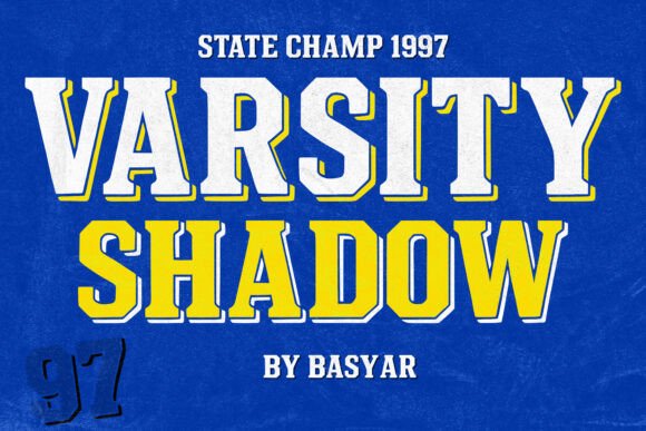 Varsity Shadow: Retro Boldness for Modern Designs