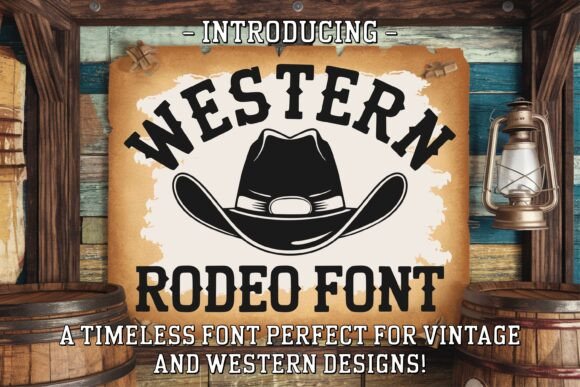 Western Rodeo Font: Bold and Rustic for Western-Themed Projects